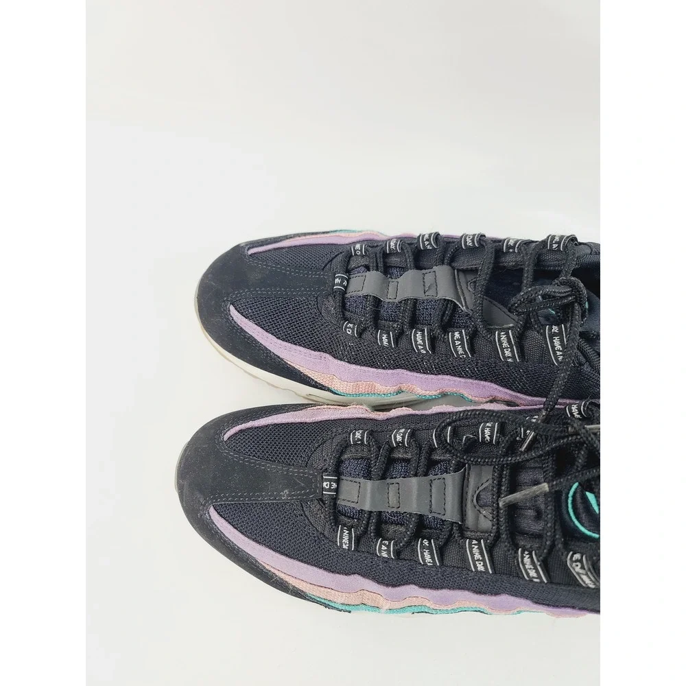 Nike Air Running Retro Lifestyle Athletic Sneakers Men Size 12 Black Purple Teal